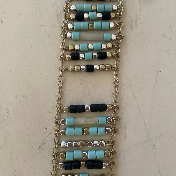 Boho Beaded & Fringe Necklace - Picture 3 of 5